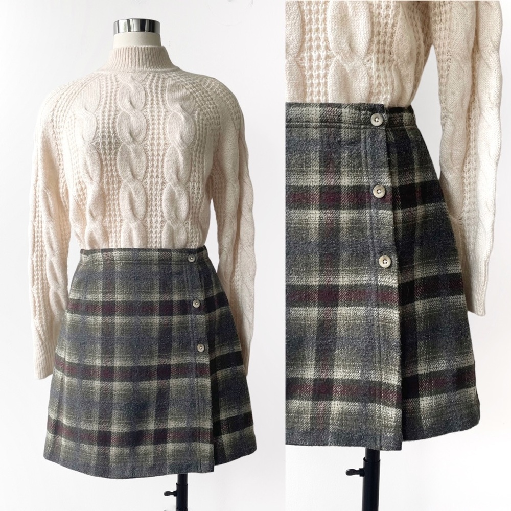 Vintage AE Plaid Mini Skirt